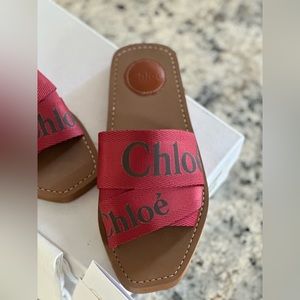 LIKE NEW Chloe Woody Flat Mule DISCONTINUED COLOR